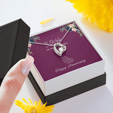 Molomon Inspirational 1 Year for Wife, Wife Anniversary Necklace, First Year Anniversary, One Year Marriage Anniversary